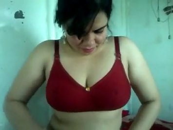 Hot tamil bhabhi in red bra giving her man a blowjob