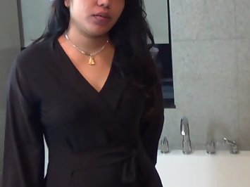 Desi Wife Kajol In Black Sexy Dress